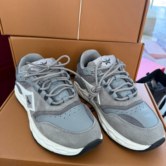 MCM Shoes - MCM Skywander Calf Suede & Leather Low-Top Lace-Up Women's Sneakers , sz 37